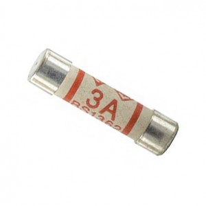 Niglon F3 BS1362 Domestic Plug-Top Fuse Link (Pack Size 10) 3A 240V DiaØ: 6mm | Length: 25mm