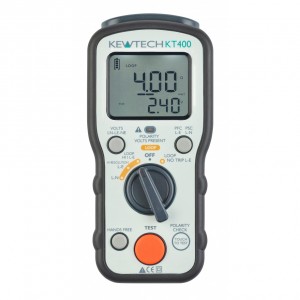 Kewtech KT400 18th Edition Digital Loop Impedance & PSC / PFC Tester With KAMP 12, Carry Case & Magnetic Hanger