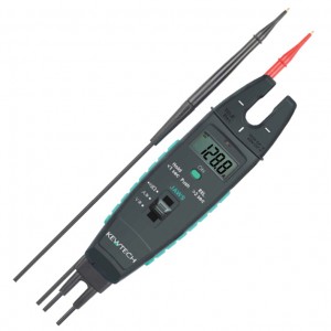 Kewtech JAWS Double Pole Digital Open Jaw Current & TRMS Voltage Tester With LCD Display, Data Hold, Automatic Backlight & Test Leads 200A AC/Cd