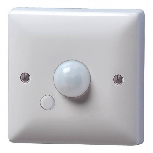 Danlers WAPIR TCX White PIR Motion Detector Thermostat With Hidden Temperature Adjustment For Cooling Installations On 1 Gang Plate 3kW 13A 240V