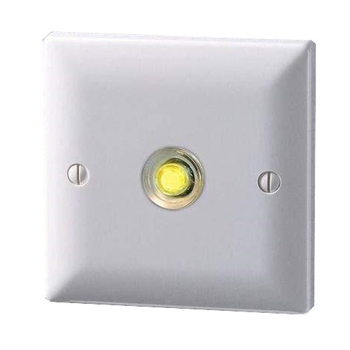 Danlers TLSW10ILM White 2 Wire Adjustable Time Lag Switch With 1-10 Minute Time Lag & Illuminated Push Button On 1 Gang Plate -  Fits 1 Gang Box 6A