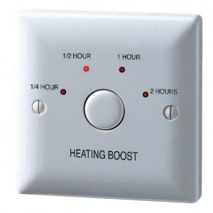 Danlers TLSWHB1246 White Multi-Selectable Heater Boost Switch With 1-6 Hours Time Lag On 1 Gang Plate -  Fits 1 Gang Mounting Box 3KW 13A 240V