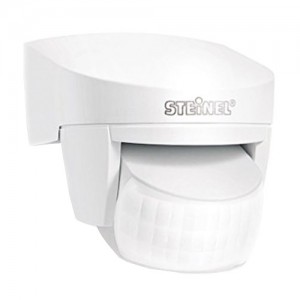 Steinel 608910 IS140-2 White Wall Mounting 140° |14m PIR Motion Detector With Horizontally + Vertically Adjustable Sensor Head & Mounting Bracket IP54