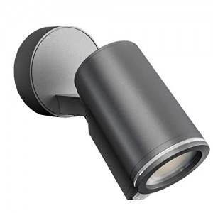 Steinel 058630 Spot One Connect Anthracite App Controlled GU10 Security Spotlight With 90° | 10m PIR Detector, 3000K GU10 LED Lamp & Bluetooth IP44 7W