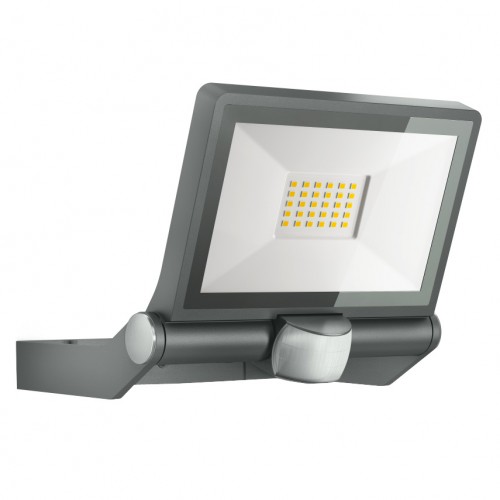 Steinel 065249 XLED One Anthracite 180° Adjustable LED Floodlight With Warm White 3000K LEDs, 180° | 12m PIR Motion Detector & Wall Bracket IP44 23W