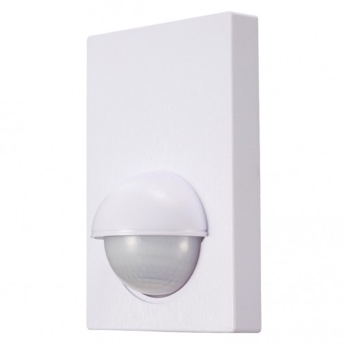 Forum Lighting ZN-33615-WHT Alia White Plastic External 180° | 12m Standalone Panel PIR With Manual Override & Mounting Panel IP44 240V