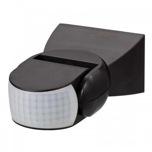 Forum Lighting ZN-33579-BLK Dion Stealth Black Plastic External 180° | 12m Standalone PIR With Manual Override & Mounting Bracket IP65 240V