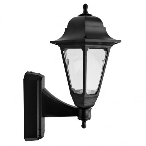 ASD Lighting CL/BK100 Black All Polycarbonate Coach Lantern With Opal Diffuser - Requires Lamp IP44 100W BC 240V