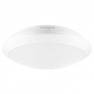Integral LED ILBHA0387 Tough Shell+ White All Polycarbonate Round Emergency LED Bulkhead With Cool White 4000K LEDs & Opal Diffuser IP66 24W