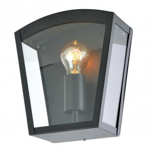 Zinc Lighting  ZN-20945-BLK Artemis Black Aluminium Box Style Lantern With Glass Panels - Requires Lamp IP44 42W GLS ES 240V
