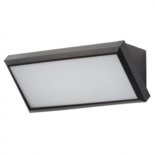 Coast Lighting CZ-31746-BLK Luton Black All Polycarbonate LED Wedge Light With Cool White 4000K LEDs & Opal Diffuser IP65 12W 648Lm 240V