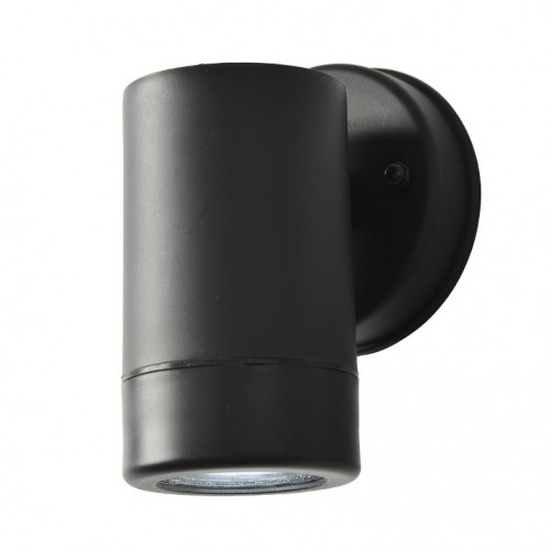 Coast Lighting CZ-25143-BLK Neso Black Polycarbonate Single GU10 Wall Light With Round Mounting Plate - Requires GU10 Lamp IP44 7W LED GU10 240V Coast Lighting CZ-25143-BLK Neso Black Polycarbonate Single GU10 Wall Light With Round Mounting Plate - Requires GU10 Lamp IP44 7W LED GU10 240V