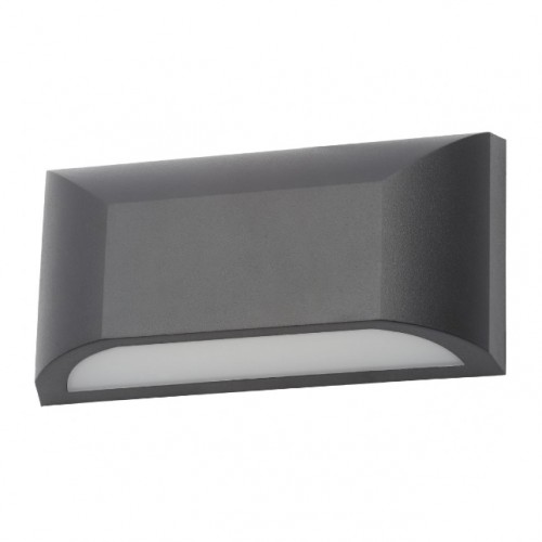 Coast Lighting CZ-31752-BLK Poole Black All Polycarbonate LED Wall Light With Cool White 4000K LEDs & Opal Diffuser + Up/Down Light Effect IP65 12.5W