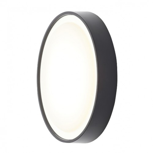 Coast Lighting CZ-31745-BLK Ripon Black All Polycarbonate Round LED Bulkhead With Cool White 4000K LEDs & Opal Diffuser IP65 15W 900Lm 240V