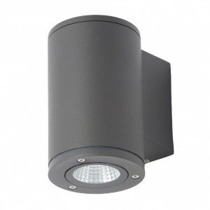 Zinc Lighting  ZN-34020-ANTH Mizar Anthracite Aluminium Round LED Down Wall Light With Cool White 4000K LEDs & Glass Diffusers IP54 10W 740Lm 240V