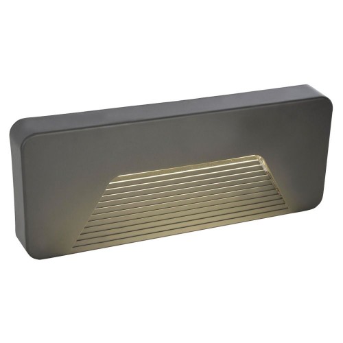Coast Lighting CZ-29192-ATR Breez Anthracite Polycarbonate Surface Mounting LED Brick/Guide Light With Cool White 4000K LEDs & Opal Diffuser IP65 3W