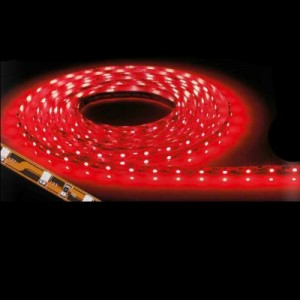 PowerLED F10-R3528-12-60-IP65 Accent Low Power Self Adhesive Flexible LED Strip With Red LEDs, 60 LEDS Per/Mtr & 50mm Cutting Points IP65 4.8W
