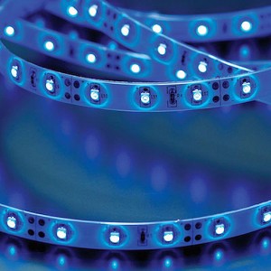 PowerLED F10-B3528-12-60-IP65 Accent Low Power Self Adhesive Flexible LED Strip With Blue LEDs, 60 LEDS Per/Mtr & 50mm Cutting Points IP65 4.8W
