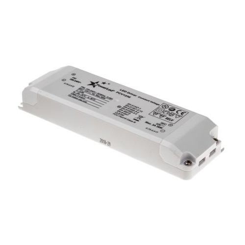 PowerLED PCV1236 White Plastic Constant Voltage LED Driver IP20 36W 12Vdc Length: 166mm | Width: 52mm | Depth: 28mm
