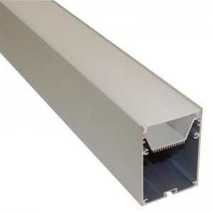 PowerLED EXT10 Silver Deep Profile Surface Mounting Extrusion With 1 x Clear Diffuser, 1 x Opal Diffuser, 4 x End Caps & Clips For LED Flexible Strip