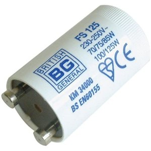 BG Electrical FS125 Fluorescent Starter 70-125W Fluorescent Tubes 240-250V