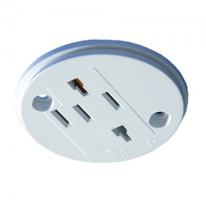 Danlers CESO White Round Ceiling Socket For Plug-In PIR Presence Detectors & Photocells DiaØ: 74mm | Depth: 13mm