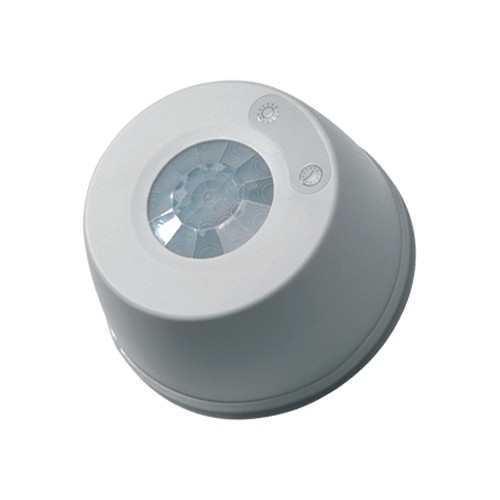 CP Electronics GESM Green-I White Surface Mount Single Channel 360° | 7m PIR Detector With Pushbutton Set-Up, Lux Level Sensing & 10sec - 30min Delay