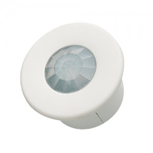 CP Electronics GEFL Green-I White Round Recessed Single Channel 360° | 6m PIR Detector With Lux Level Sensing & 10sec - 30min Delay IP40 8A 240V