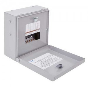 Eaton EAM4 Memshield3 Grey Metal 4 Way Single Phase SPN Type A Distribution Board - Requires Incomer IP3X 125A