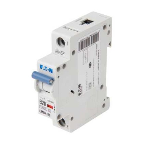 Eaton EMBH120 Memshield3 1 Module Single Pole Type B Miniature Circuit Breaker MCB 20A 10kA/15kA
