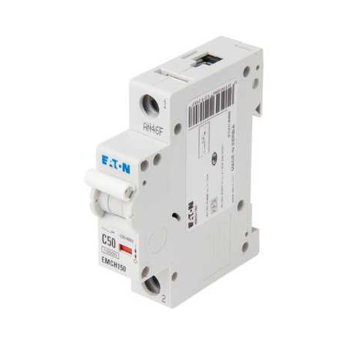 Eaton EMCH150 Memshield3 1 Module Single Pole Type C Miniature Circuit Breaker MCB 50A 10kA/15kA