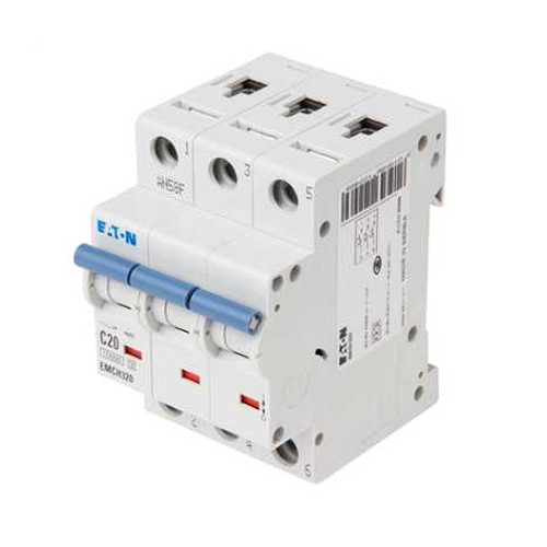Eaton EMCH320 Memshield3 3 Module Triple Pole Type C Miniature Circuit Breaker MCB 20A 10kA/15kA