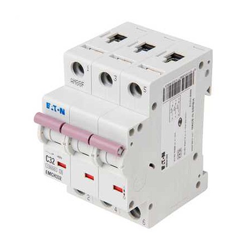 Eaton EMCH332 Memshield3 3 Module Triple Pole Type C Miniature Circuit Breaker MCB 32A 10kA/15kA