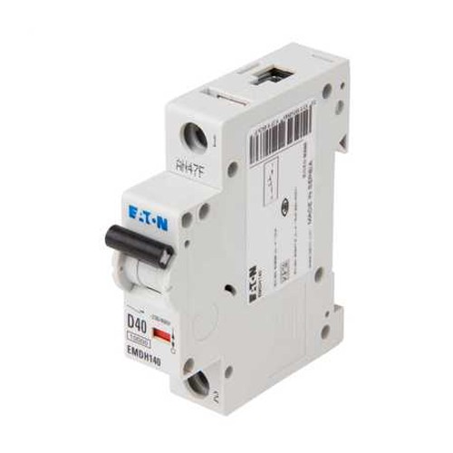 Eaton EMDH140 Memshield3 1 Module Single Pole Type D Miniature Circuit Breaker MCB 40A 10kA/15kA