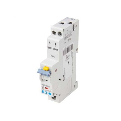 Eaton EMCH120R30C Memshield3 1 Module Single Pole Type C RCBO 20A 10kA 30mA