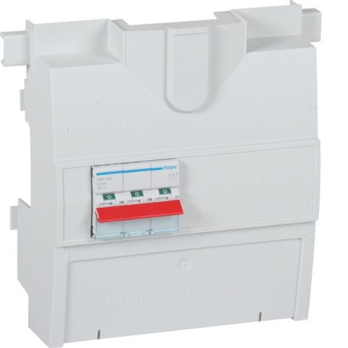 Hager JK11253S Invicta3 3 Module Triple Pole Switch Isolator - Fits Within Distribution Board 125A