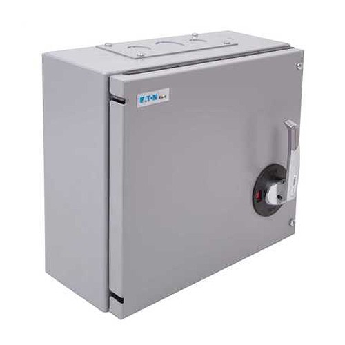 Eaton 100AXD2 Exel2 Grey Metal Three Phase DP Switch Disconnector 100A 415V Height: 329mm | Width: 367mm | Depth: 167mm
