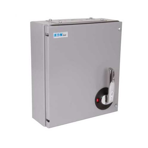Eaton 30KXDC2F Exel2 Grey Metal Three Phase DP Switch Fuse 32A 415V Height: 267mm | Width: 245mm | Depth: 101mm