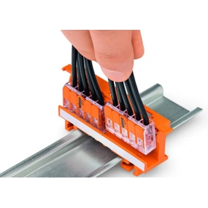 Wago 221-500 221-Series Orange Mounting Carrier For 221-412, 221-413 and 221-415 Connectors (4mm² Versions) (Pack Size 50)