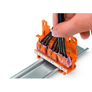 Wago 221-500 221-Series Orange Mounting Carrier For 221-412, 221-413 and 221-415 Connectors (4mm² Versions) (Pack Size 50)