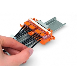 Wago 221-510 221-Series Orange Mounting Carrier For 221-612, 221-613 and 221-615 Connectors (6mm² Versions) (Pack Size 50)