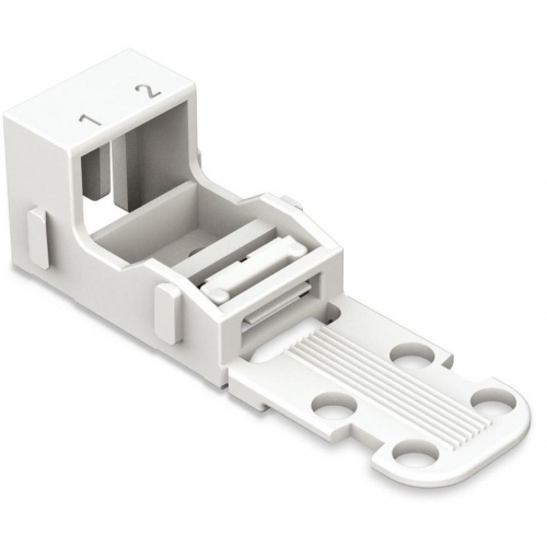 Wago 221-502 221-Series White Screw Mounting Carrier For 221-412 and 221-612 2 Pole Connectors (Pack Size 50)