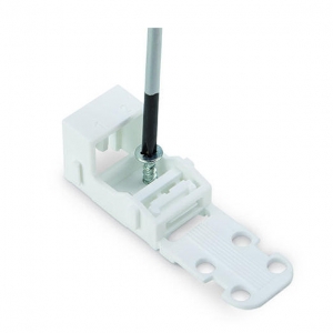 Wago 221-503 221-Series White Screw Mounting Carrier For 221-413 and 221-613 3 Pole Connectors (Pack Size 50)
