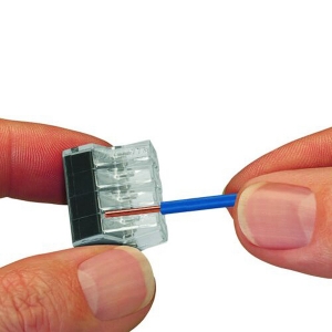 Wago 773-108 Transparent 8 Pole Push Wire Connector With Dark Grey Cover For Junction Boxes (Pack Size 50) 24A 400V 0.75mm² - 2.5mm²