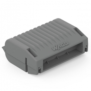 Wago 227-1331 Gelbox Grey Polypropylene Pre-Filled Size 2 Gel Connector Box For 221-Series and 2273-Series Connectors (Pack Size 4) IPX8 Height: 17.8mm | Width:  33.6mm | Depth: 45.9mm