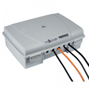 Timeguard TPS401 Powerseal Grey Outdoor Multi-Connector Box With 4 Gang 13A Socket Strip, Impact Resistant Housing, Hinged Lockable Lid