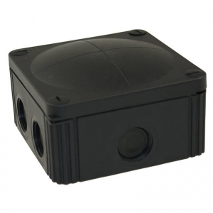 Wiska 10060648 COMBI® 607 Black Polypropylene Weatherproof Junction Box With 8 Self Sealing Cable Inlets Without Terminals IP66/IP67 690V L:110mm | W:110mm | D:66mm