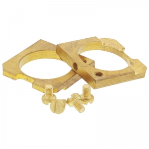 Wiska EC607 Brass Earthing Plate For 2 Glands Fitted in COMBI® 607 Weatherproof Junction Box (Pack Size 2) L:33mm x W:33mm