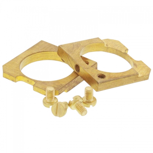 Wiska EC607 Brass Earthing Plate For 2 Glands Fitted in COMBI® 607 Weatherproof Junction Box (Pack Size 2) L:33mm x W:33mm