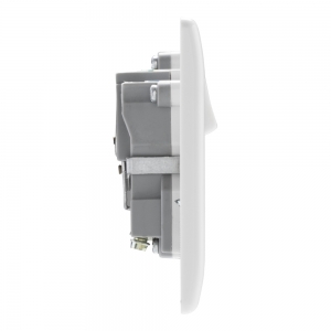 BG Electrical 821 Nexus White Moulded 1 Gang Single Pole Switched Socket 13A